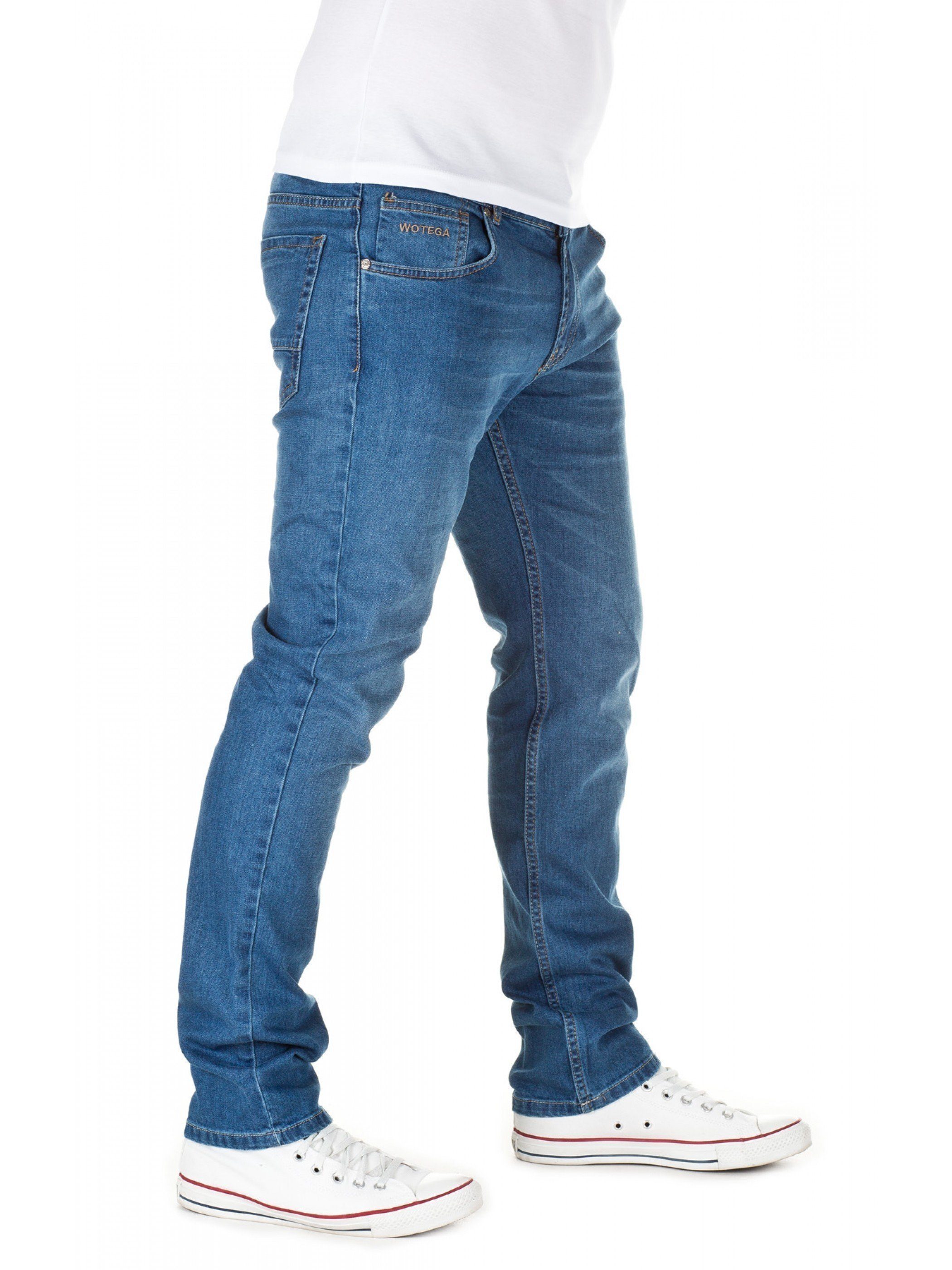 3928) Jeans Slim-fit-Jeans (blue indigo WOTEGA Blau Travis