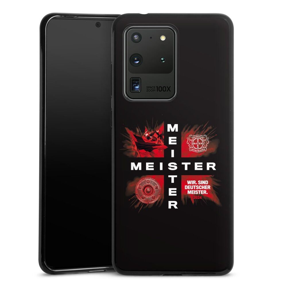 DeinDesign Handyhülle Bayer 04 Leverkusen Meister Offizielles Lizenzprodukt, Samsung Galaxy S20 Ultra 5G Silikon Hülle Bumper Case Smartphone Cover