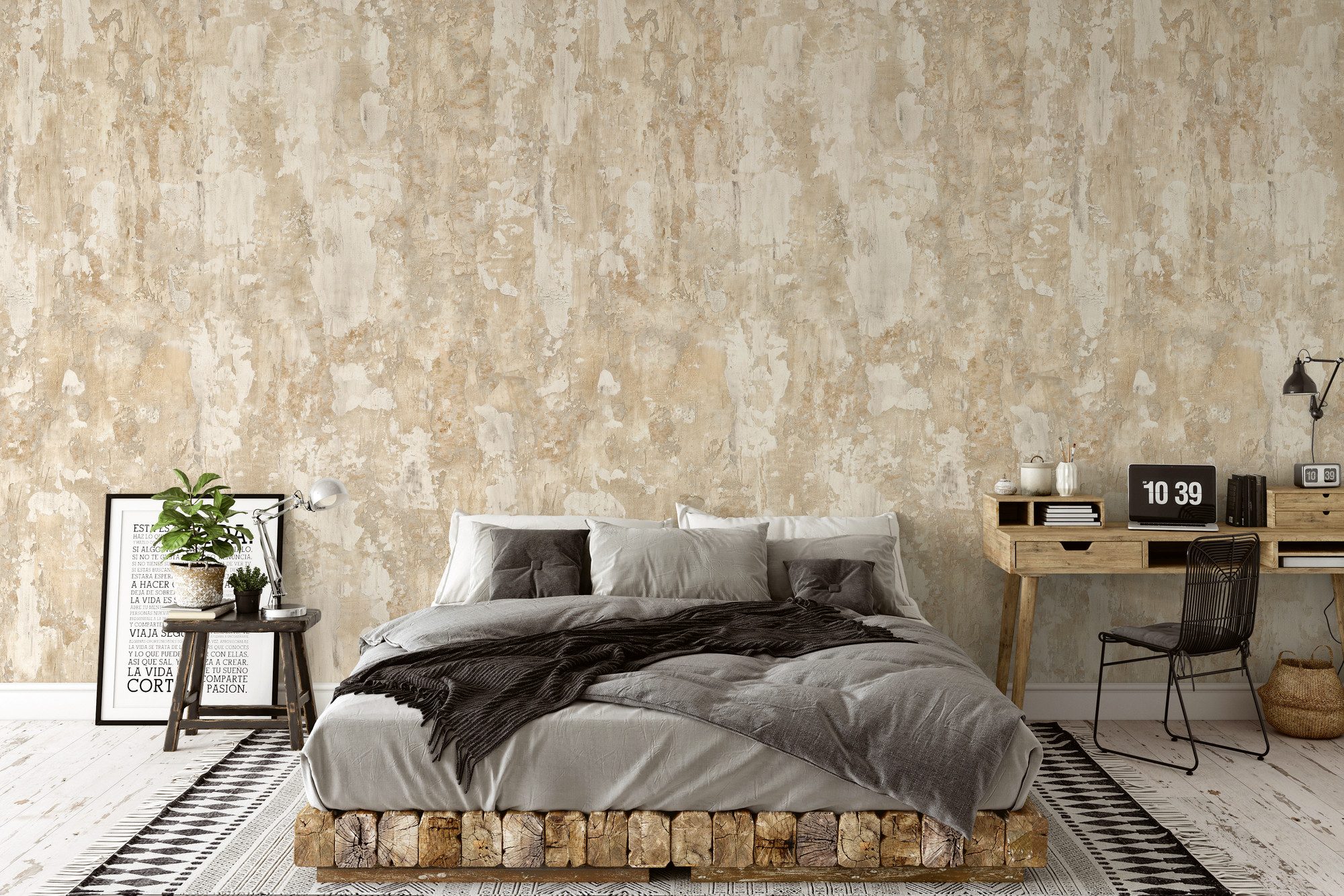living walls Vliestapete LIMITED – Vintage Holzpaneele Fototapete, leicht strukturiert, realistisch, Antikoptik, Holz, (3 St), Verwitterte Holzplanken mit authentischer Patina