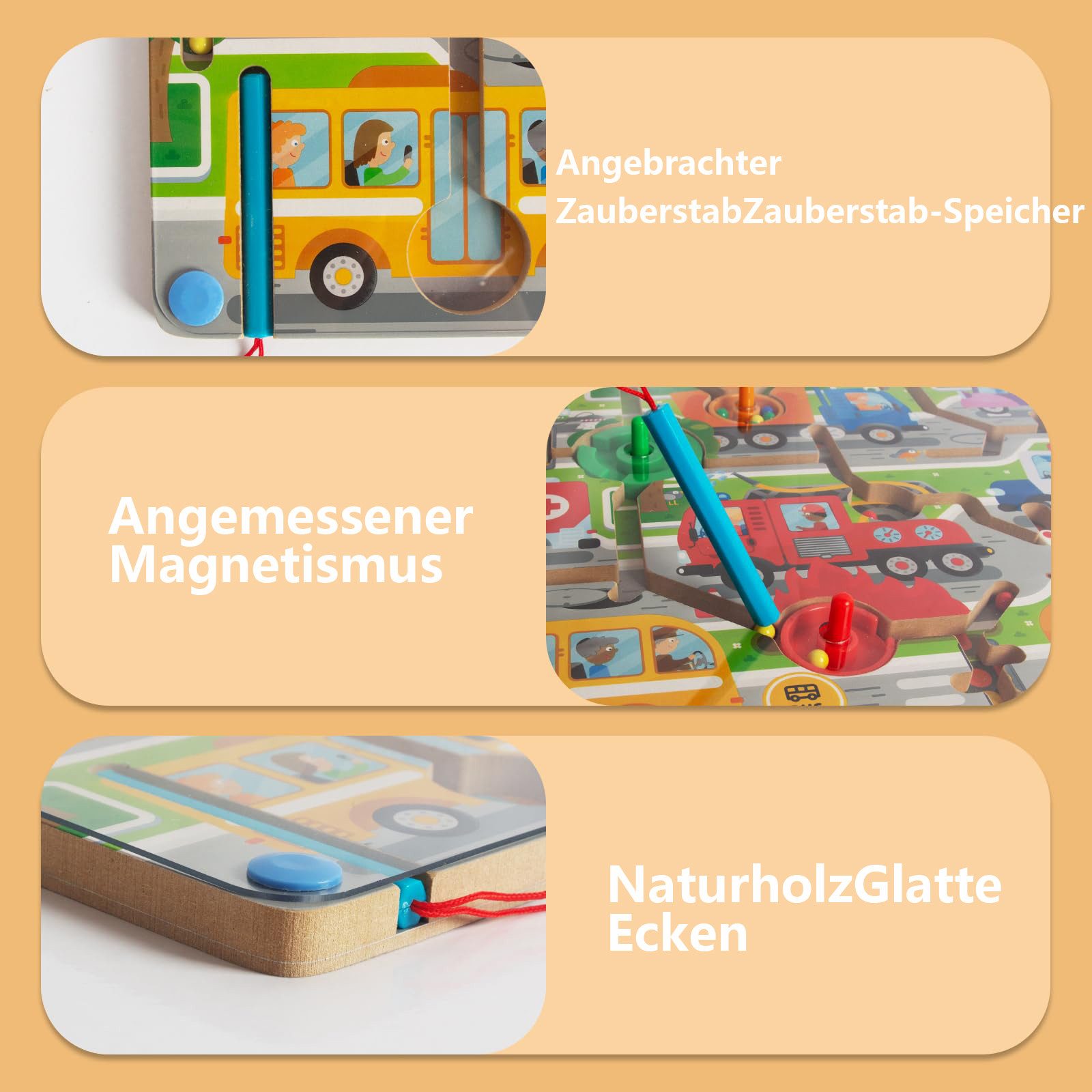 CLTYQ Lernspielzeug Montessori-Spielzeug, Magnetspiel, Perlenlabyrinth, Mag günstig online kaufen