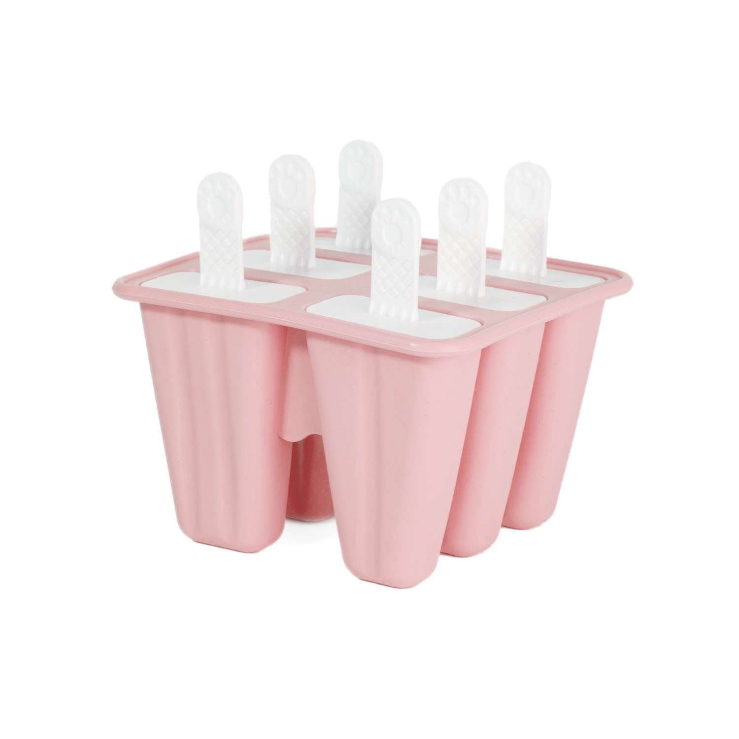 Intirilife Eisform, (1-tlg), Silikon Eisform mit 6 Mulden Eiscreme Form BPA-frei