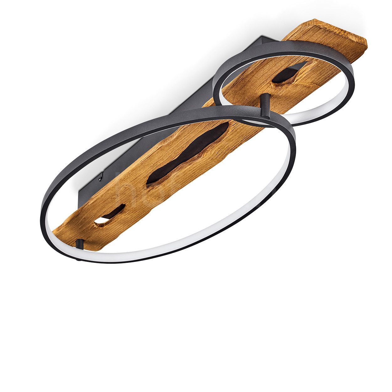 hofstein Deckenleuchte Deckenlampe aus Metall/Holz/Kunststoff in Anthazit/N günstig online kaufen