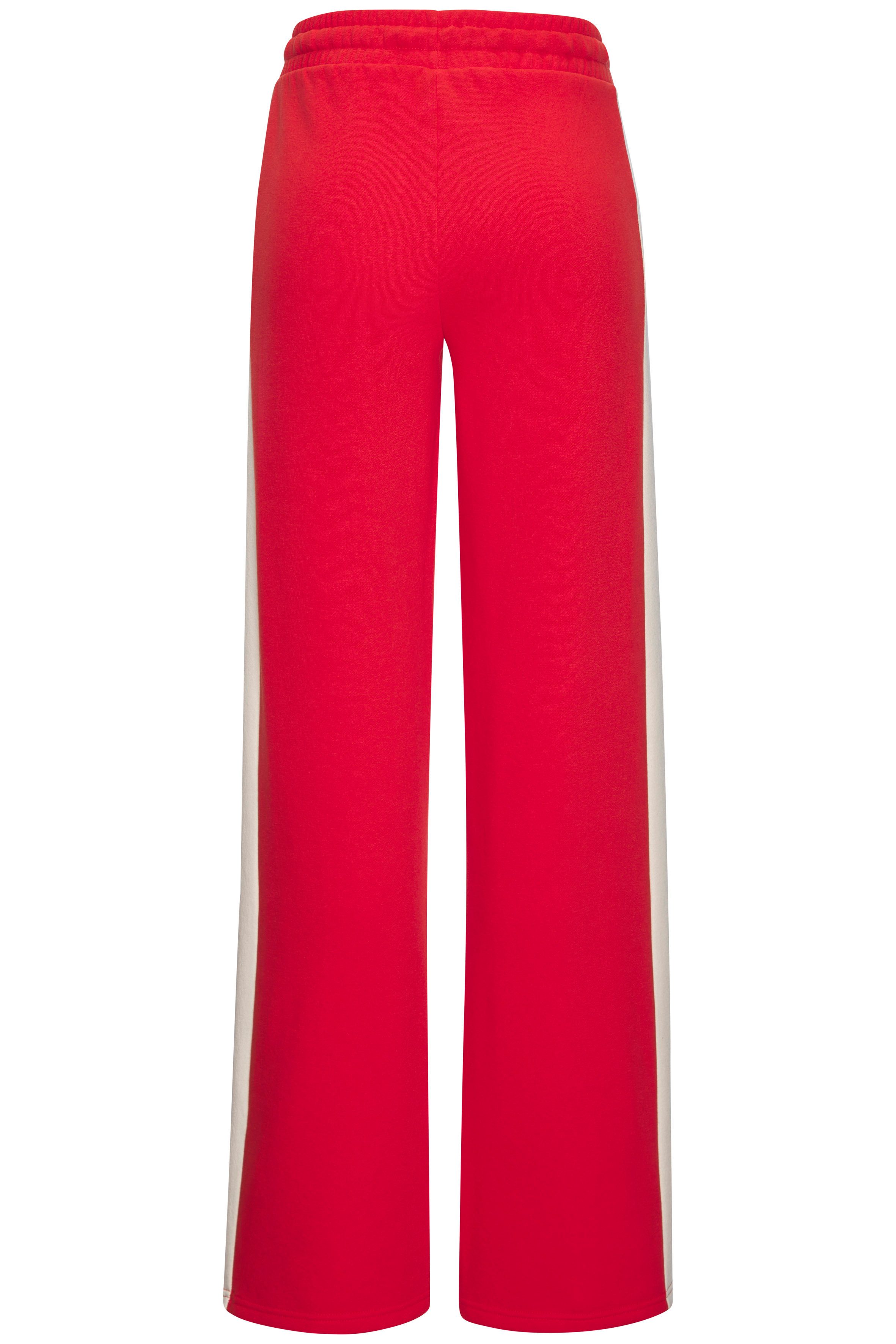 Bench. Loungewear Loungehose mit Seitenschlitzen am Beinsaum und Silikon Logo Badge, Loungewear