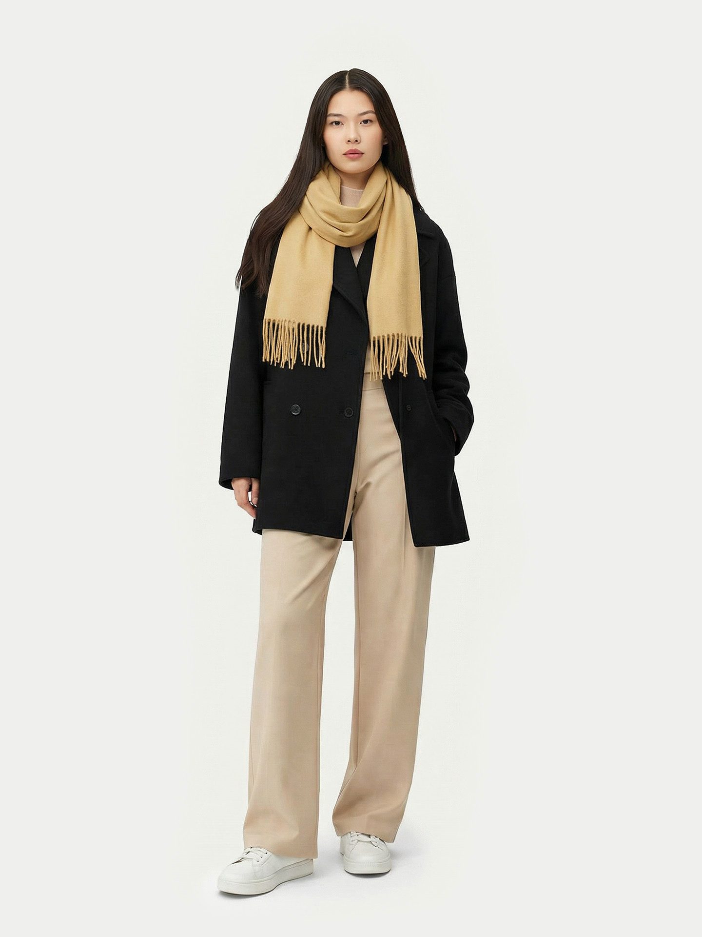 GOBI Cashmere Strickschal Kaschmirschal mit Fransen