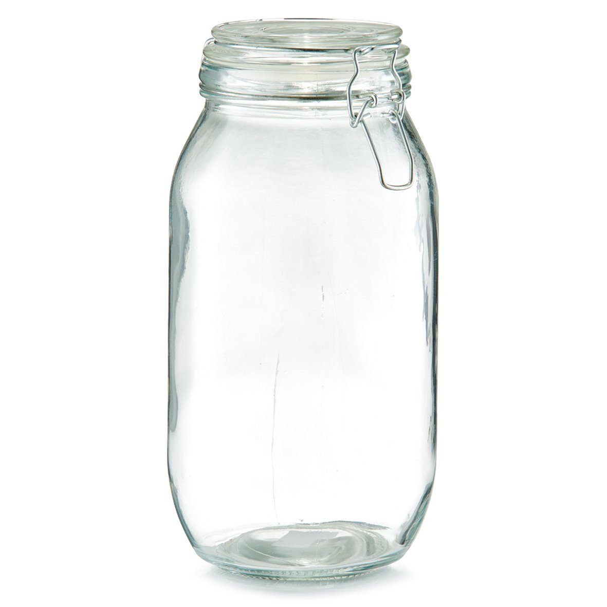 Zeller Present Vorratsglas Vorratsglas m. Bügelverschluss, Glas, 2000 ml, Glas, transparent, 0,98 ml, Ø12,6 x 25,5 cm
