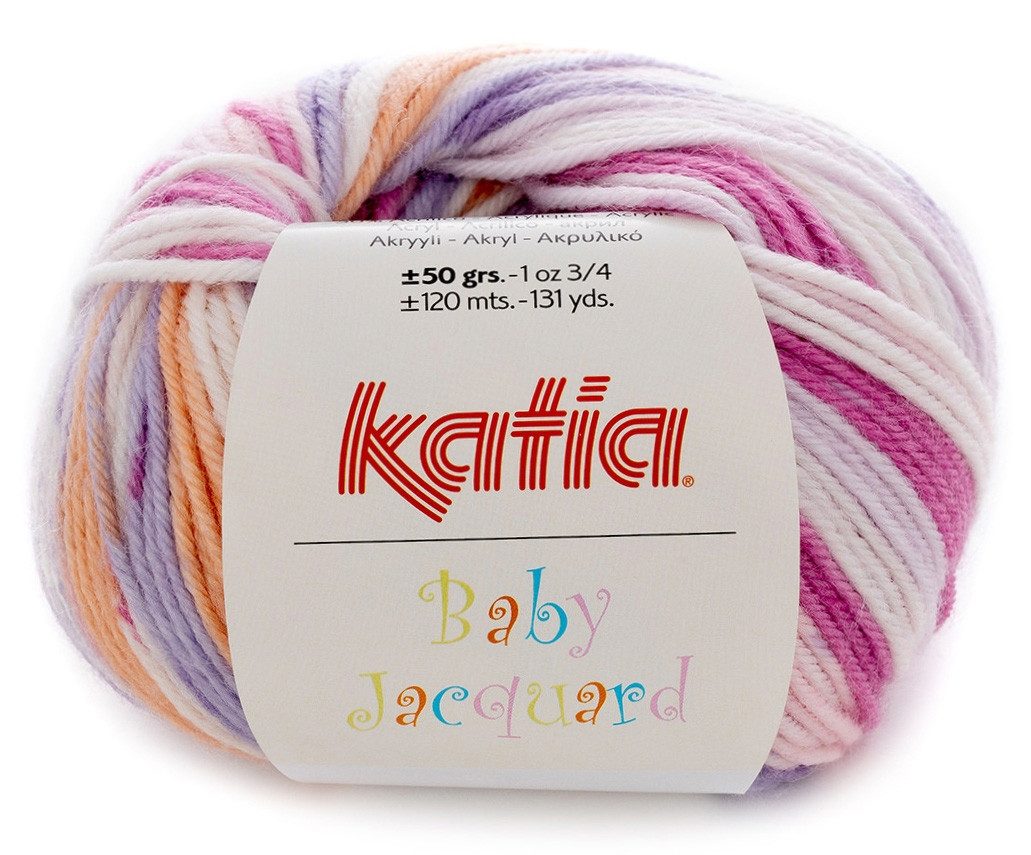 Katia Bab Jacquard, Babywolle zum Stricken und Häkeln Häkelwolle, 120 m