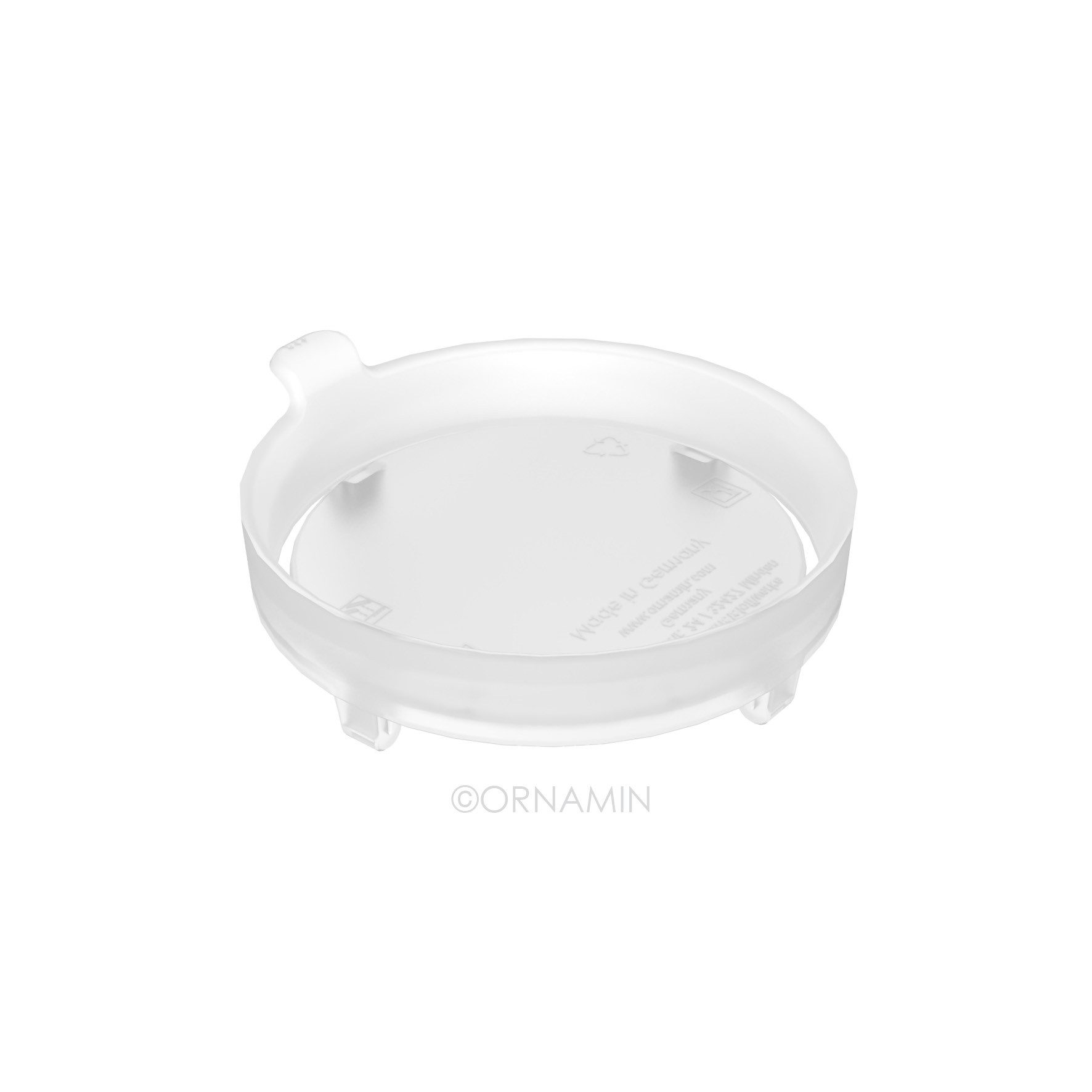 Ornamin Schnabelbecher mit Antirutsch-Trick Blume/Ringe mit Schnabelaufsatz/Trinkaufsatz, 1-tlg., SAN, Trinkhilfe l Alltagshilfe l BPA-frei l Made in Germany