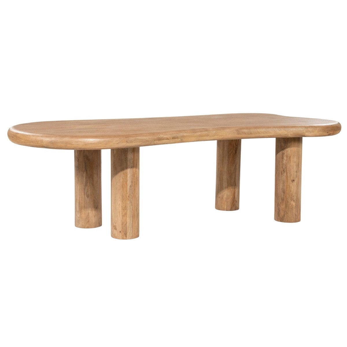 LEVEN Lifestyle Esstisch NIEVEL Mangoholz Natur Organische Form, Wahlweise in 250 x 110 cm oder 300 x 120 cm