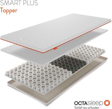 Topper Octasleep Smart Plus Topper, 90x200, 180x200cm und weitere Größen, OCTAsleep, 7 cm hoch, Kaltschaum, Komfortschaum, Viscoschaum, OCTAspring® Aerospace Technologie, atmungsaktiv