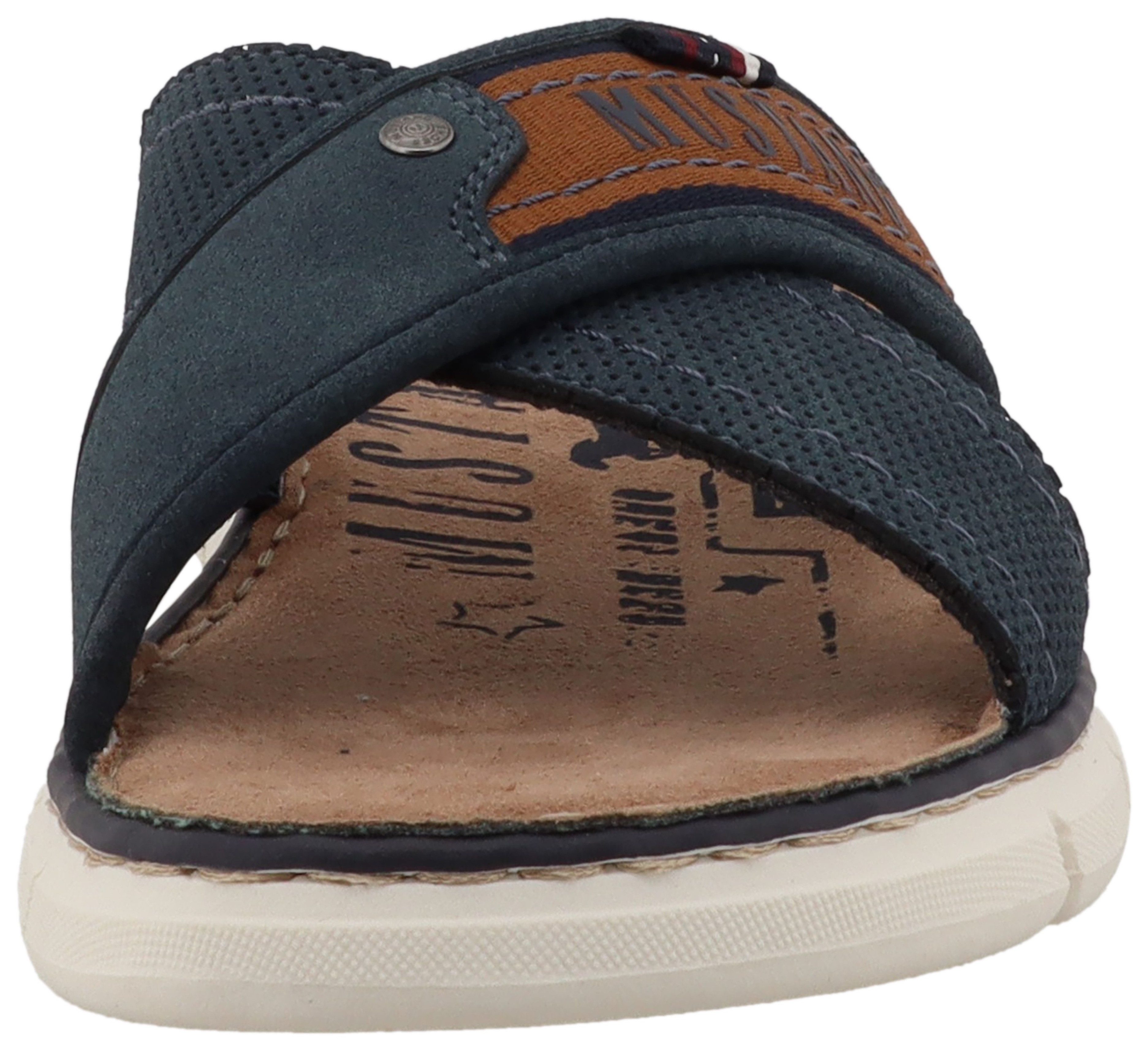 Mustang Shoes Emiliano Pantolette Sommerschuh, Schlupfschuh mit Logoschriftzug