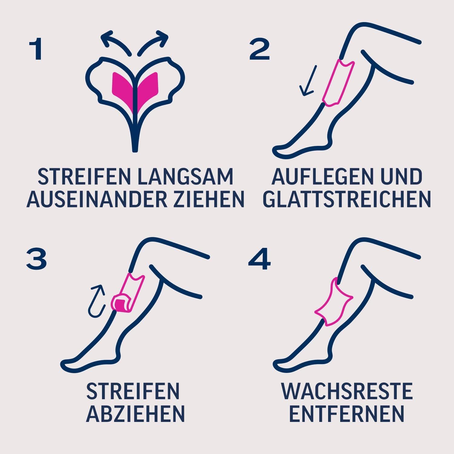 Veet Kaltwachsstreifen EXPERT, 20 St., für Körper & Beine, - zur Haarentfernung für alle Hauttypen inkl. sensibler Haut