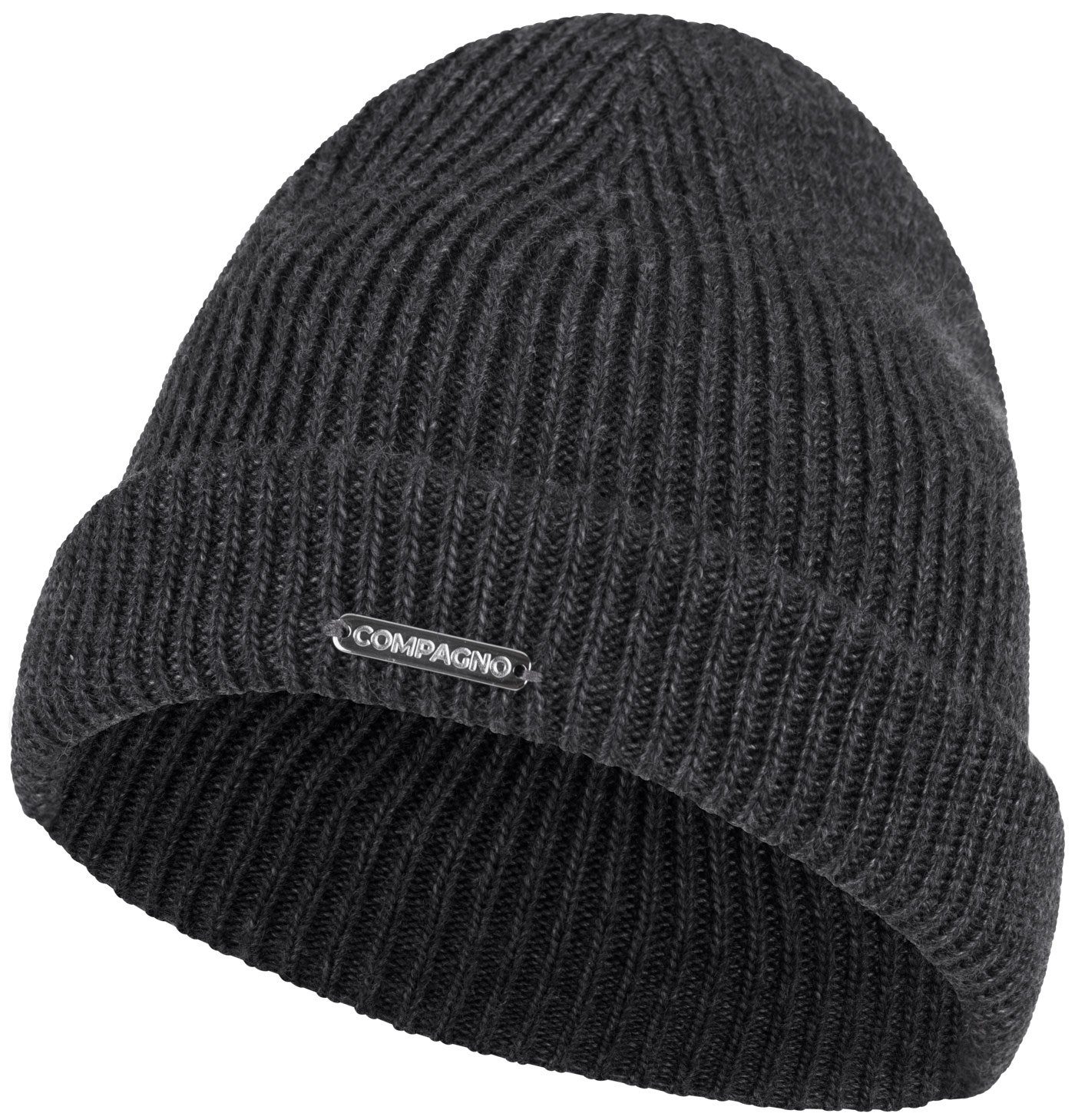 compagno Kindermütze Mädchen Jungen Jahre Wintermütze Beanie anthrazit (1-St) Strickmütze Strickmütze 2-10