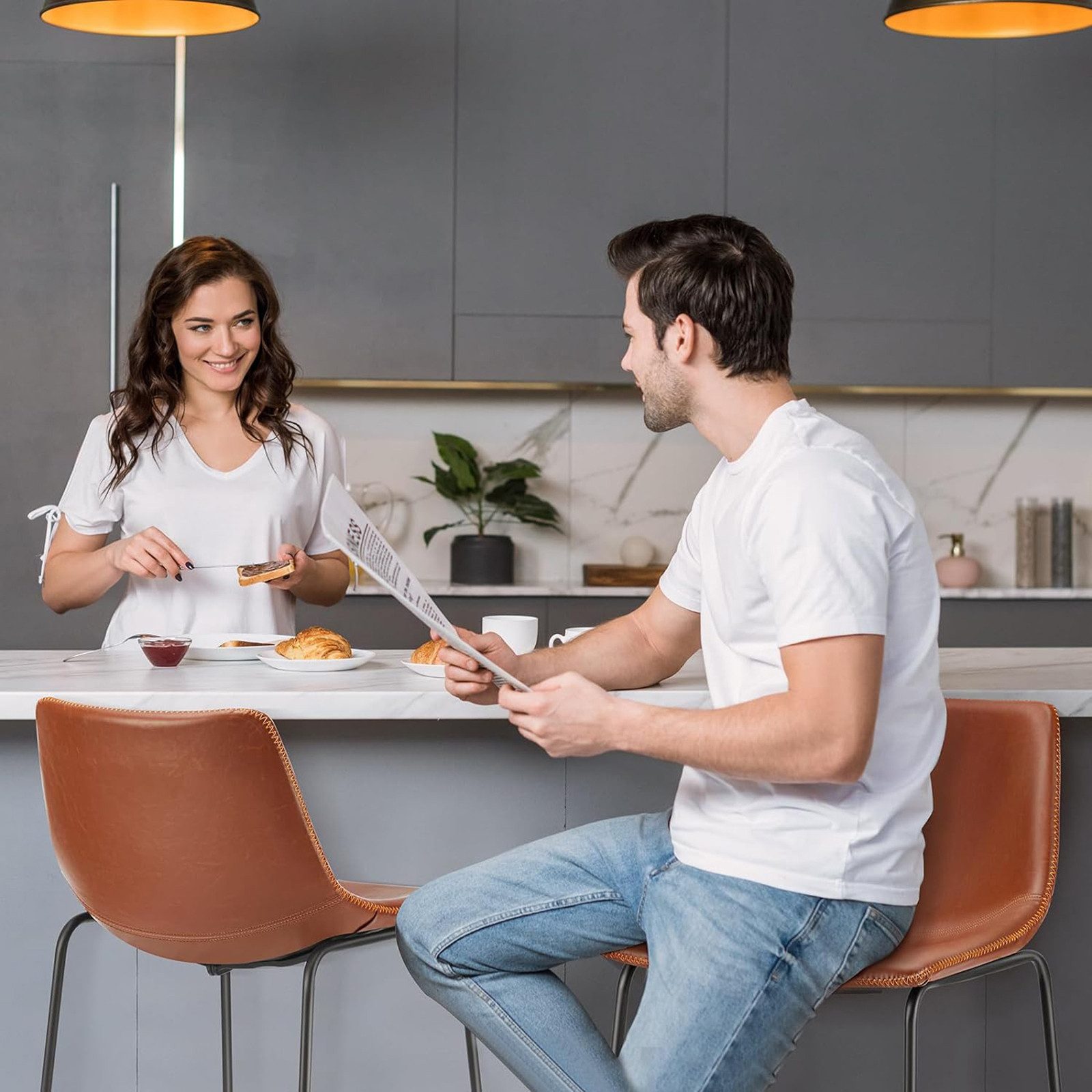 DUMOS Barhocker Barstuhl mit Sitzkissen Aus günstig online kaufen