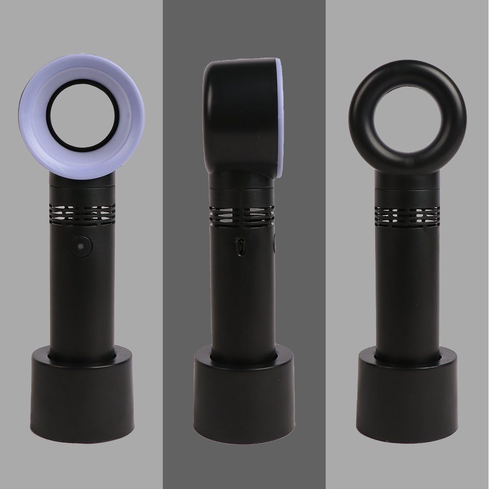 BIGTREE Wiederaufladbar Handheld USB Mini Luftkühler, Schwarz USB-Ventilator Mini