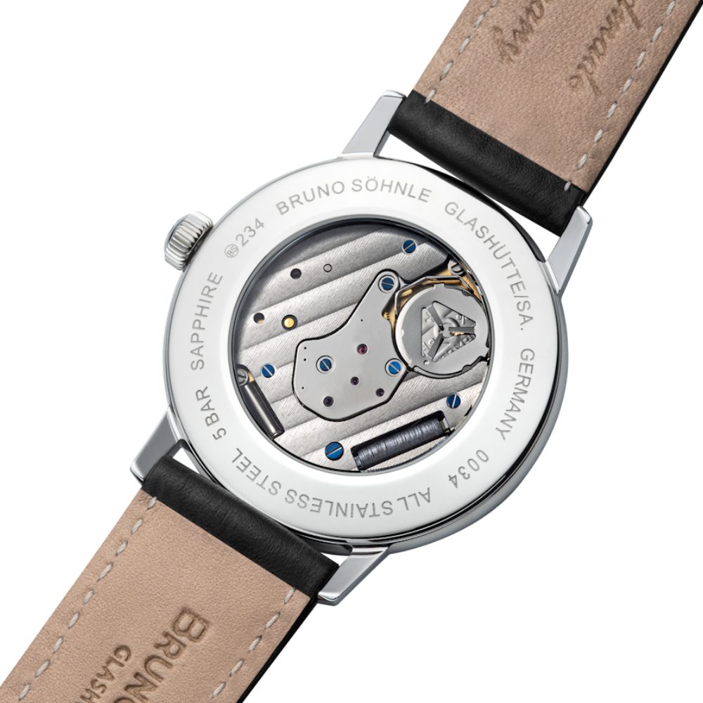 BRUNO SÖHNLE Luxusuhr 17-13234-831, Herren, Saphirglas, Edelstahl, Leder