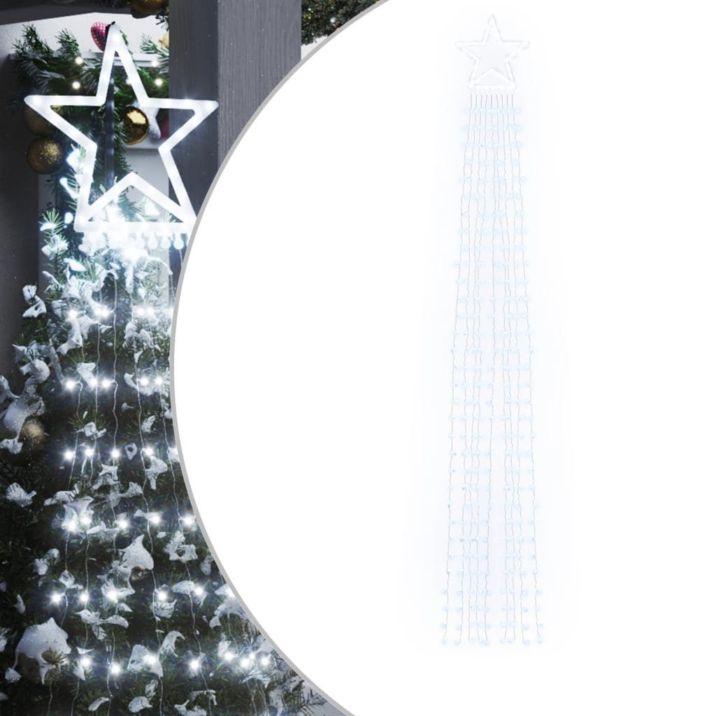 vidaXL Außenbereich Weihnachtsbaum-Beleuchtung Dekolicht 375 320 cm LEDs Kaltweiß