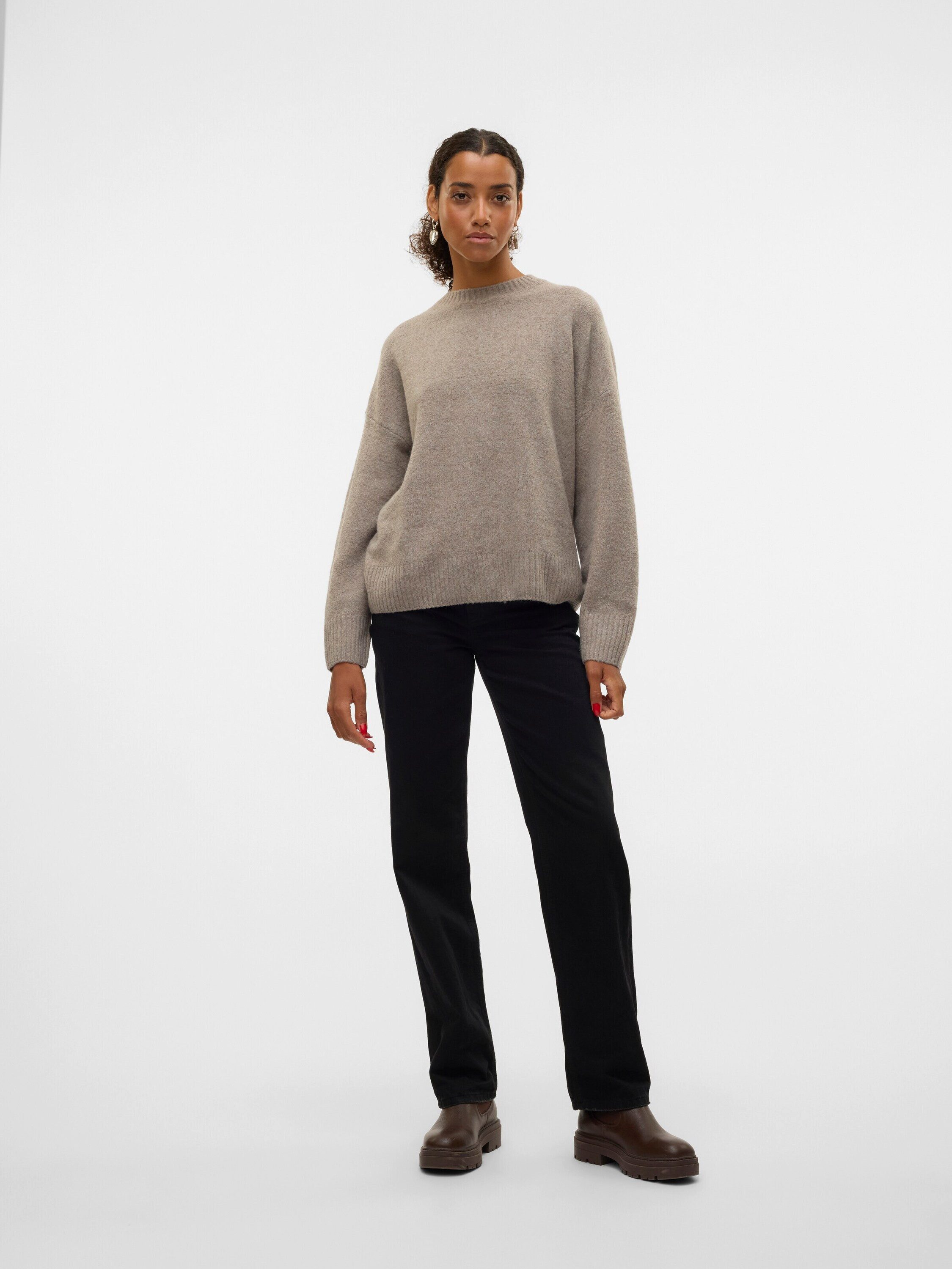 Vero Moda Rundhalspullover VMBoom (1-tlg) Plain/ohne günstig online kaufen