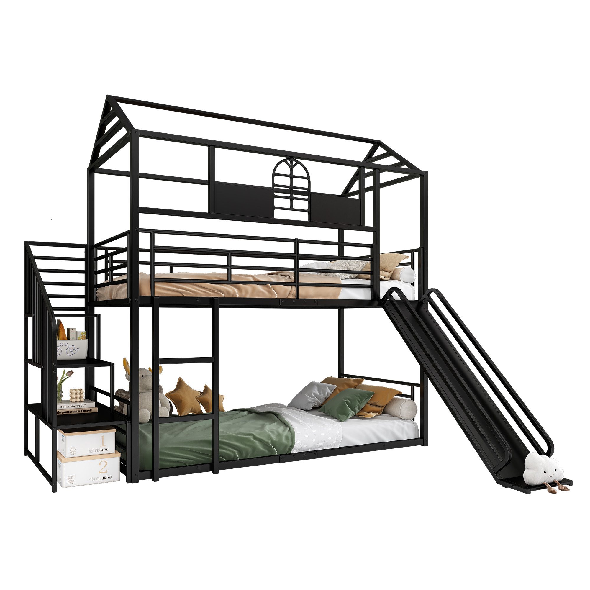 HAUSS SPOLE Etagenbett 90x200cm mit Dach günstig online kaufen