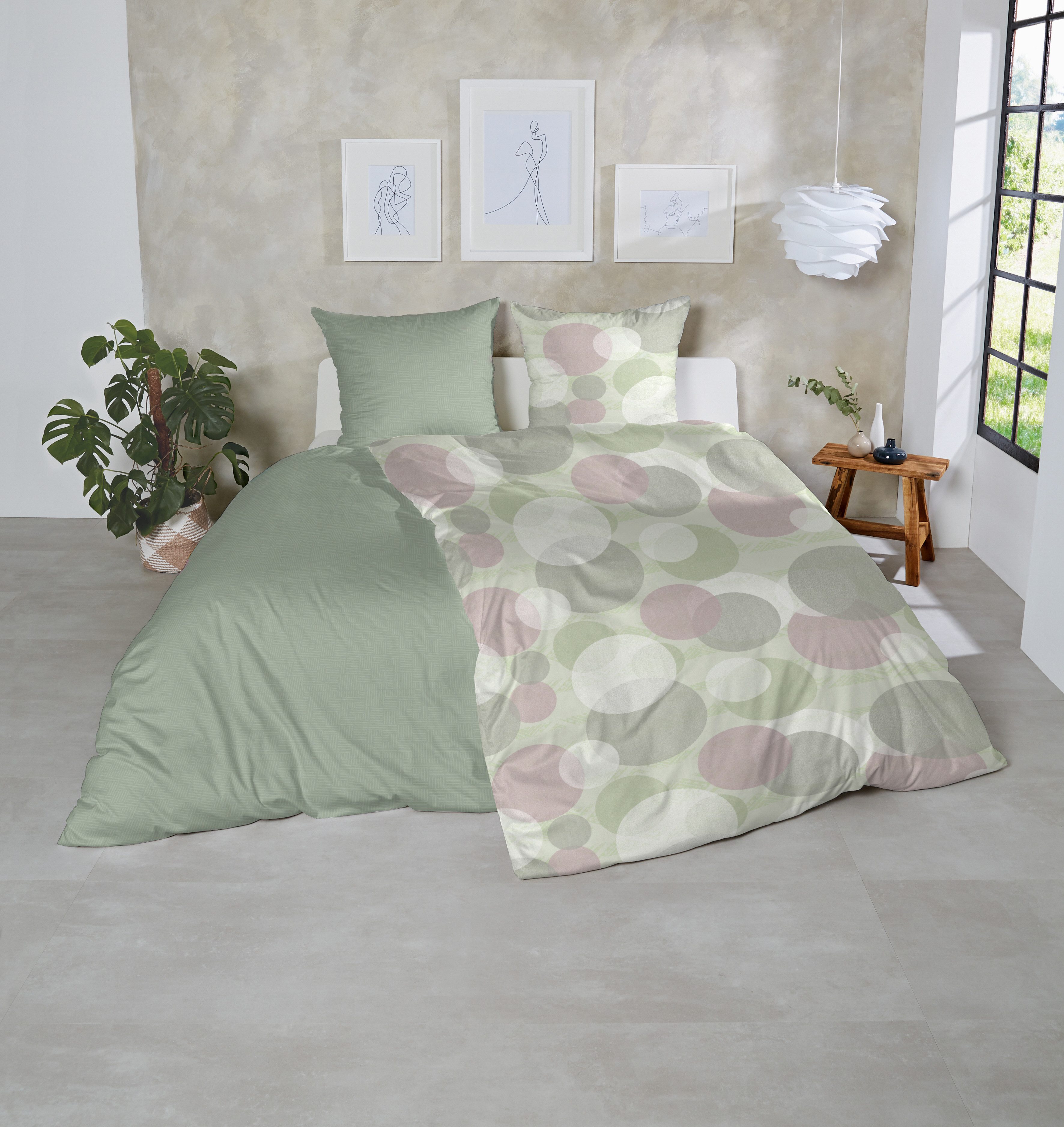 Primera Bettwäsche Feinbiber-Bettwäsche, Biber, 2 teilig, samtweich und natürlich aus reiner Baumwolle