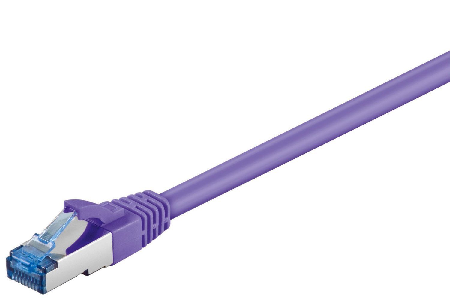 CAT 6a Netzwerkkabel, S/FTP, LS0H, violett - Länge: 1,50 m LAN-Kabel