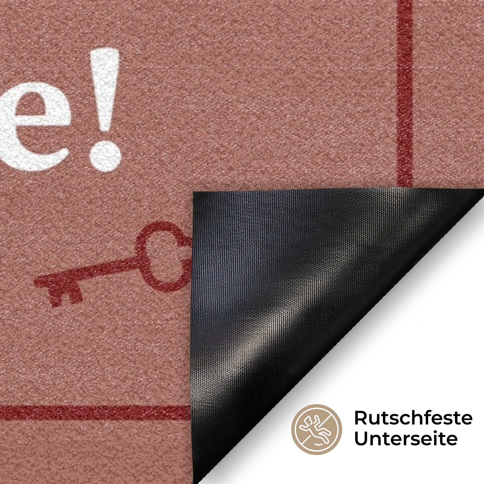 MuchoWow Fußmatte Zitat - Rosa, Rechteckig, innen Schmutzfangmatte, Tür, Schmutzfänger Flur, Teppich, 60x40 cm