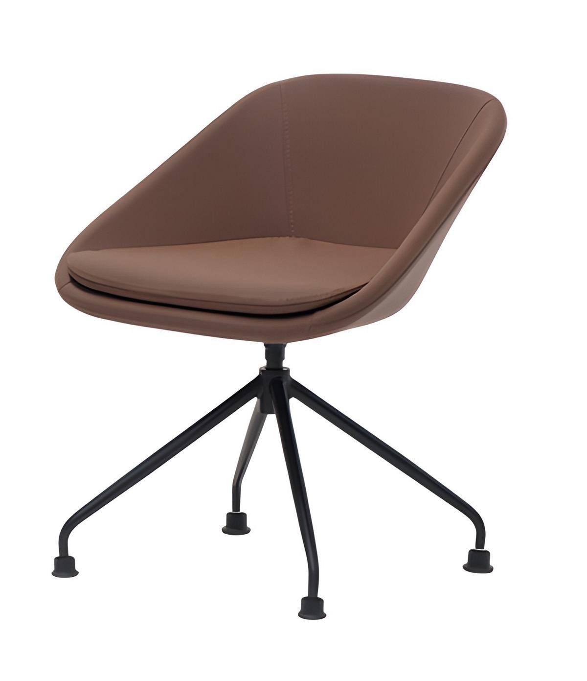 Xlmoebel Besucherstuhl Eleganter Brauner Bürostuhl Designer Arbeitssessel, Made in Europa