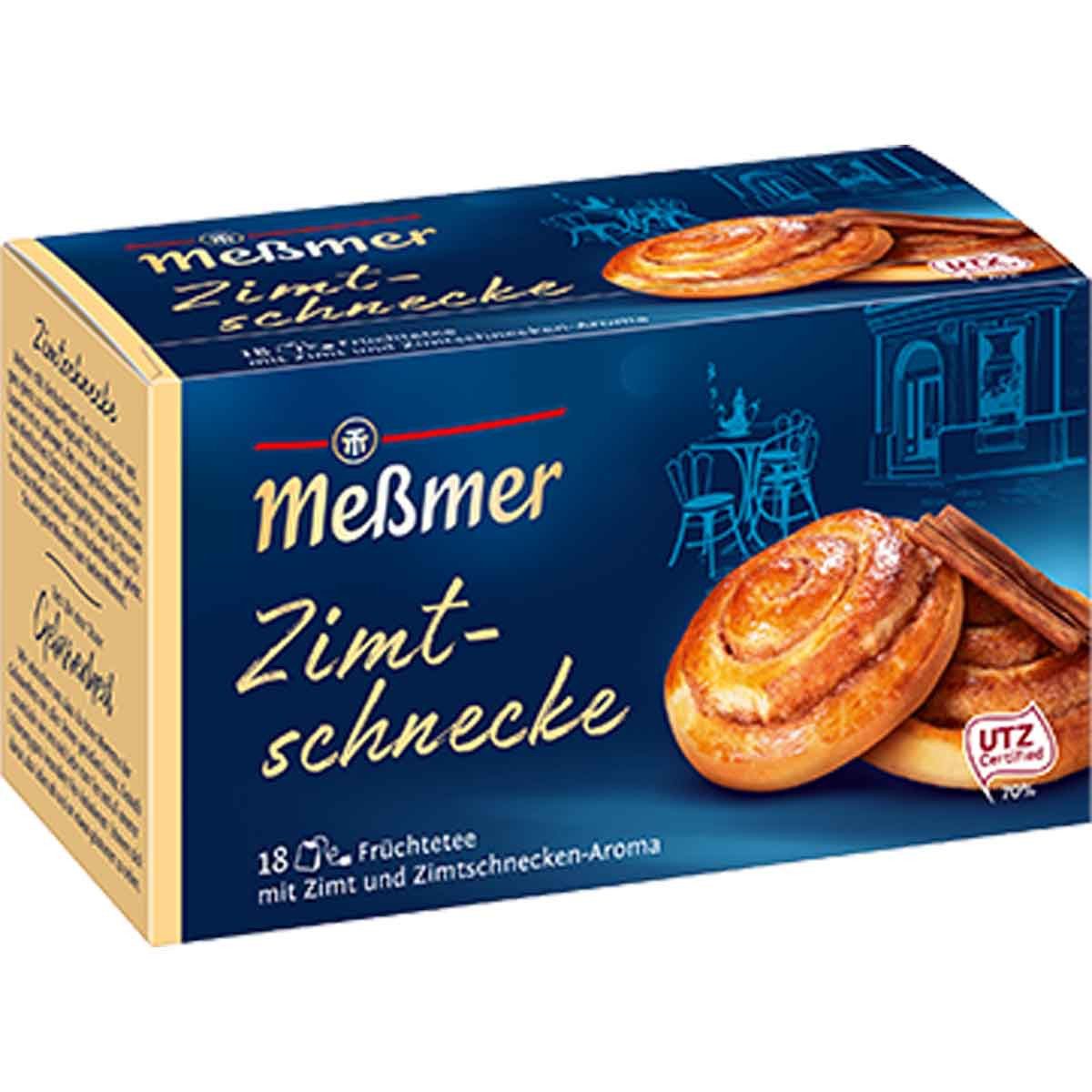 Meßmer Tee, Meßmer Zimtschnecke Früchtetee Kuchentee mit Zimt Aroma 45 g