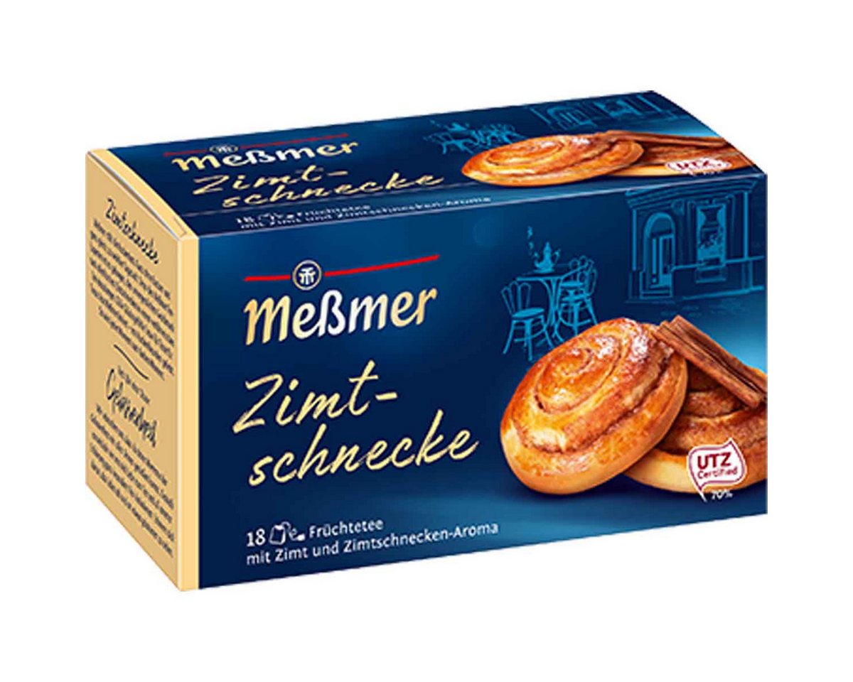 Meßmer Tee, Meßmer Zimtschnecke Früchtetee Kuchentee mit Zimt Aroma 45 g