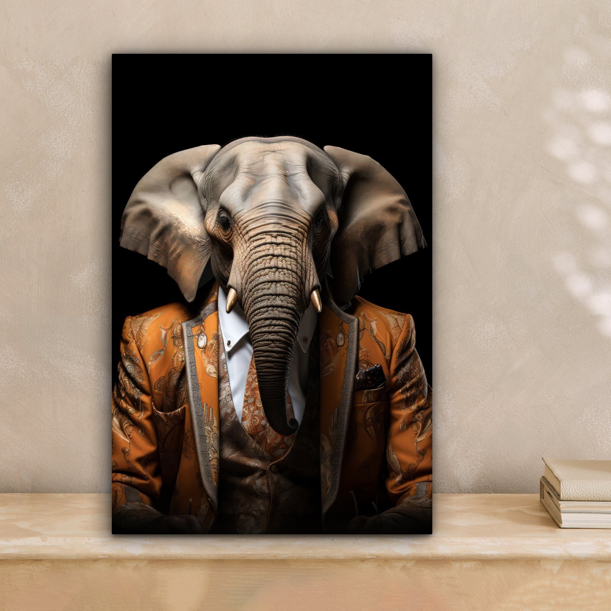 OneMillionCanvasses® Leinwandbild Elefant - Porträt - günstig online kaufen