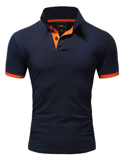 REPUBLIX Poloshirt RONALD Herren Shirt mit kontrastierenden Akzenten, in Piqué Qualität