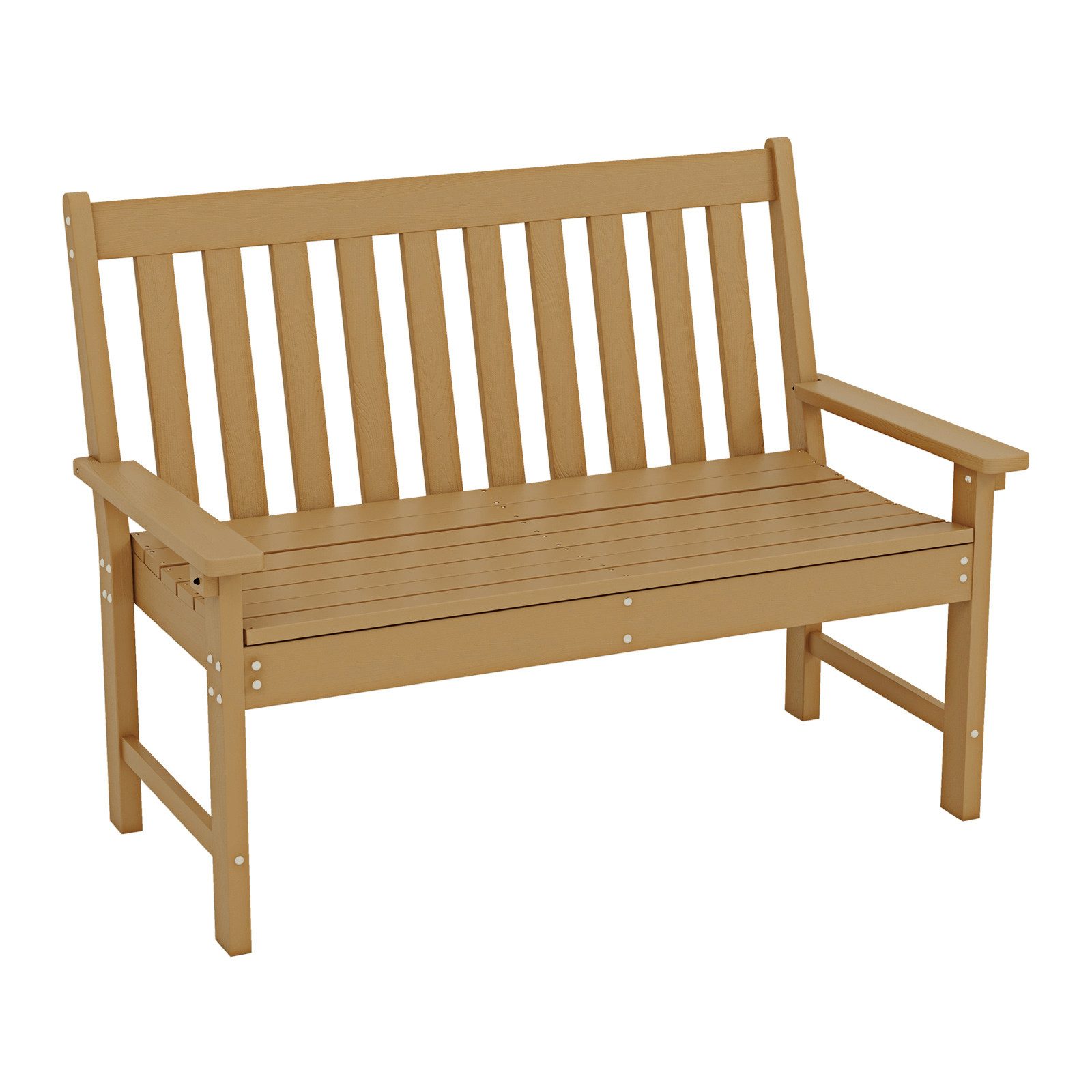 COSTWAY Gartenbank 2-Sitzer Sitzbank, 132 x 65 x 91 cm, bis 320kg