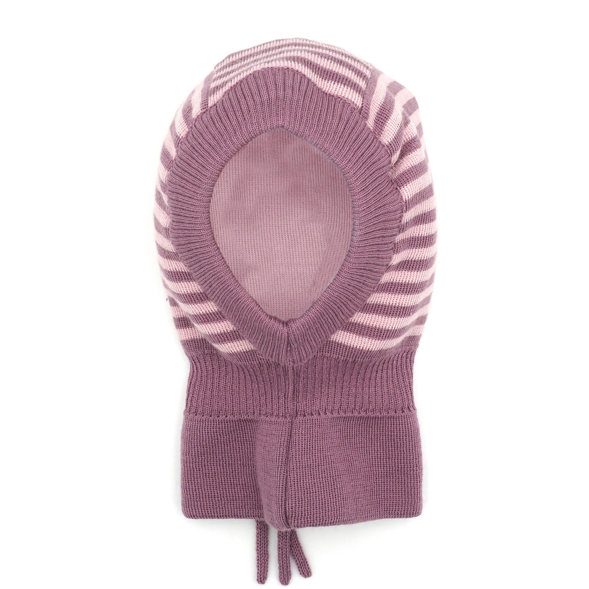 MAXIMO Schlupfmütze MINI-Schlupfmütze, Zipfel Strick Ringel, doppelt, Windstopper (1-St) Merino