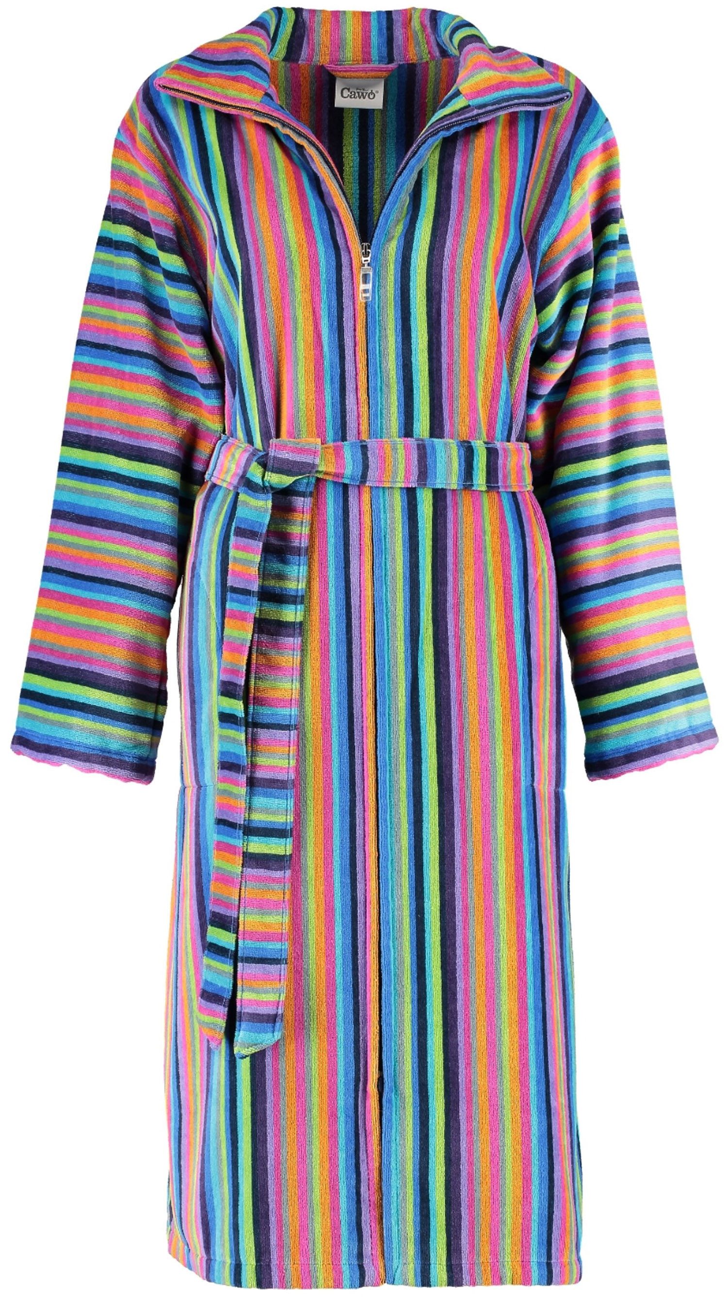 Cawö Damenbademantel 1456, Langform, Walkvelours-Qualität, Reißverschluss, günstig online kaufen