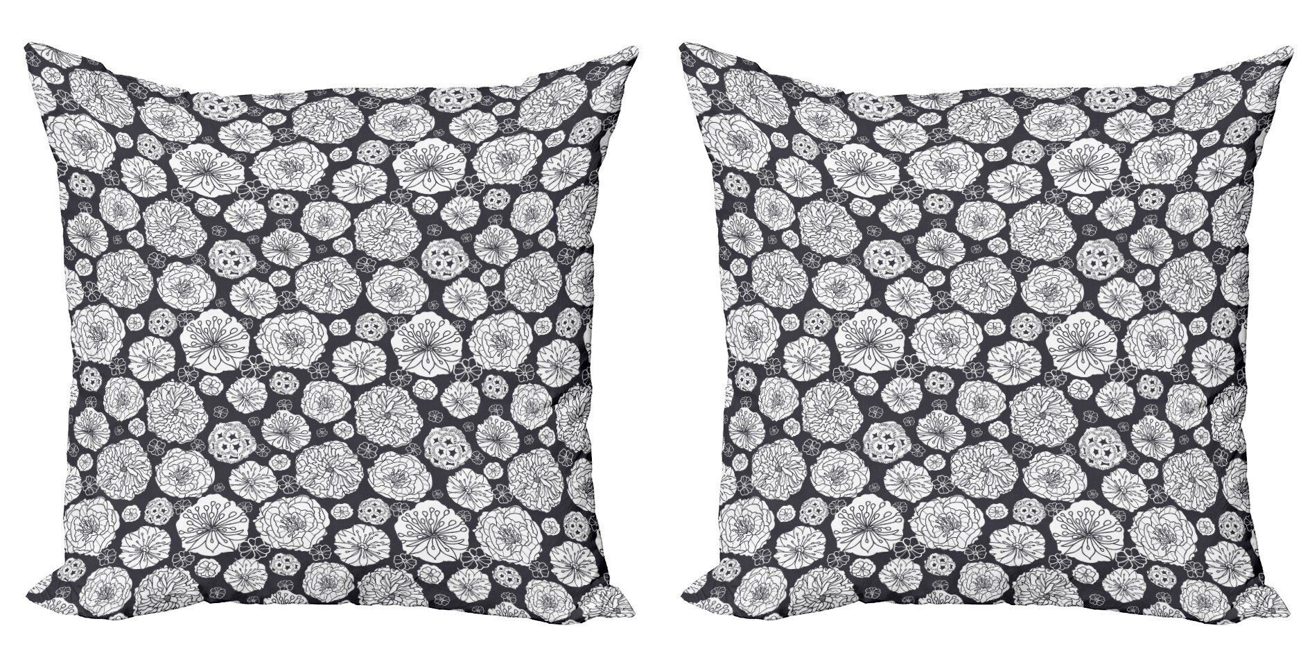 Kissenbezüge Modern Accent Doppelseitiger Digitaldruck, Abakuhaus (2 Stück), Natur Flüchtiger Blumenlöwenzahn