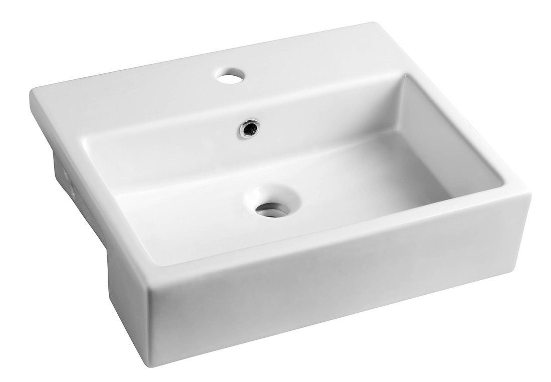 Isvea Waschtisch PURITY Keramik-Waschtisch zum Einbauen, 50x42cm, weiß, Isvea-10PL52050