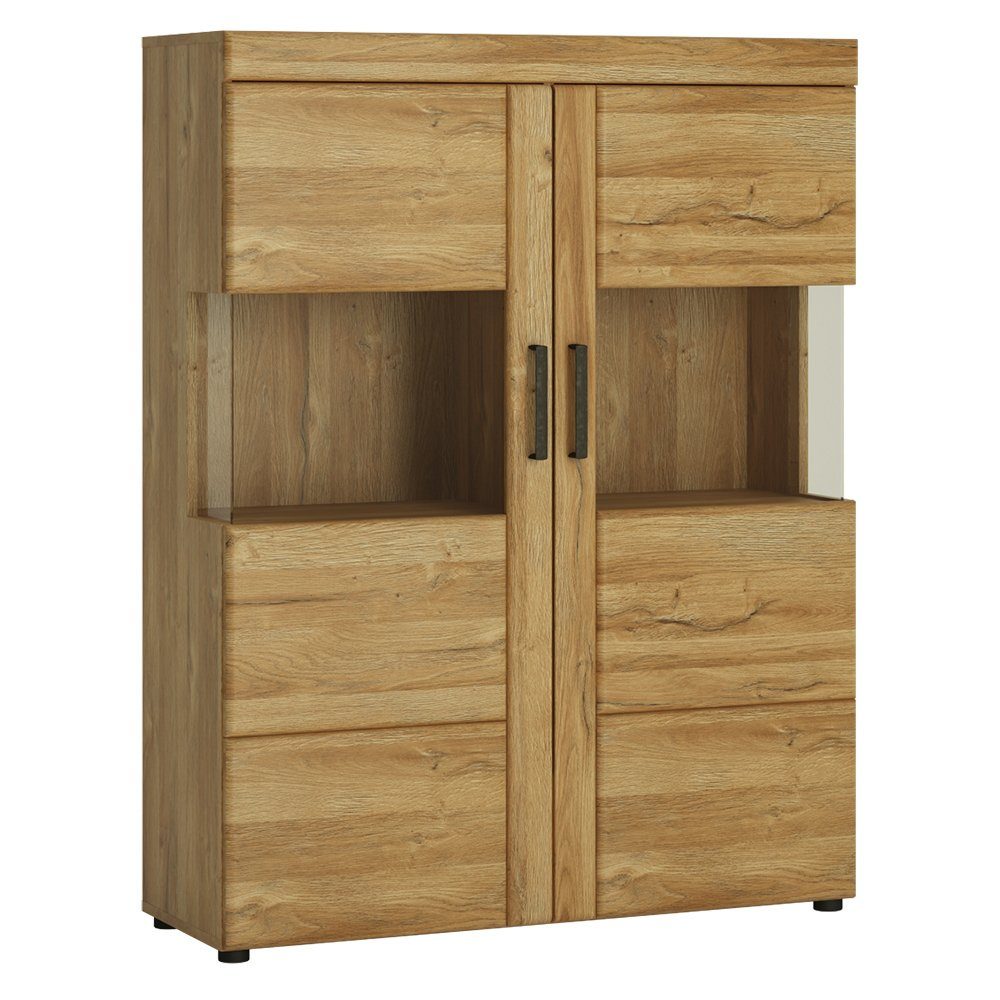 Lomadox Highboard CARIATI-129, Wohn-/Esszimmer in Grandson Eiche Nb., B/H/T ca. 101,9/133/37,4 cm