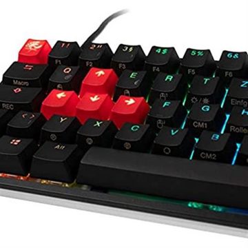 Ducky ONE 2 SF Gaming-Tastatur (MX-Brown, mechanisch, PBT Kappen, RGB-LED, deutsches Layout QWERTZ, Schwarz)