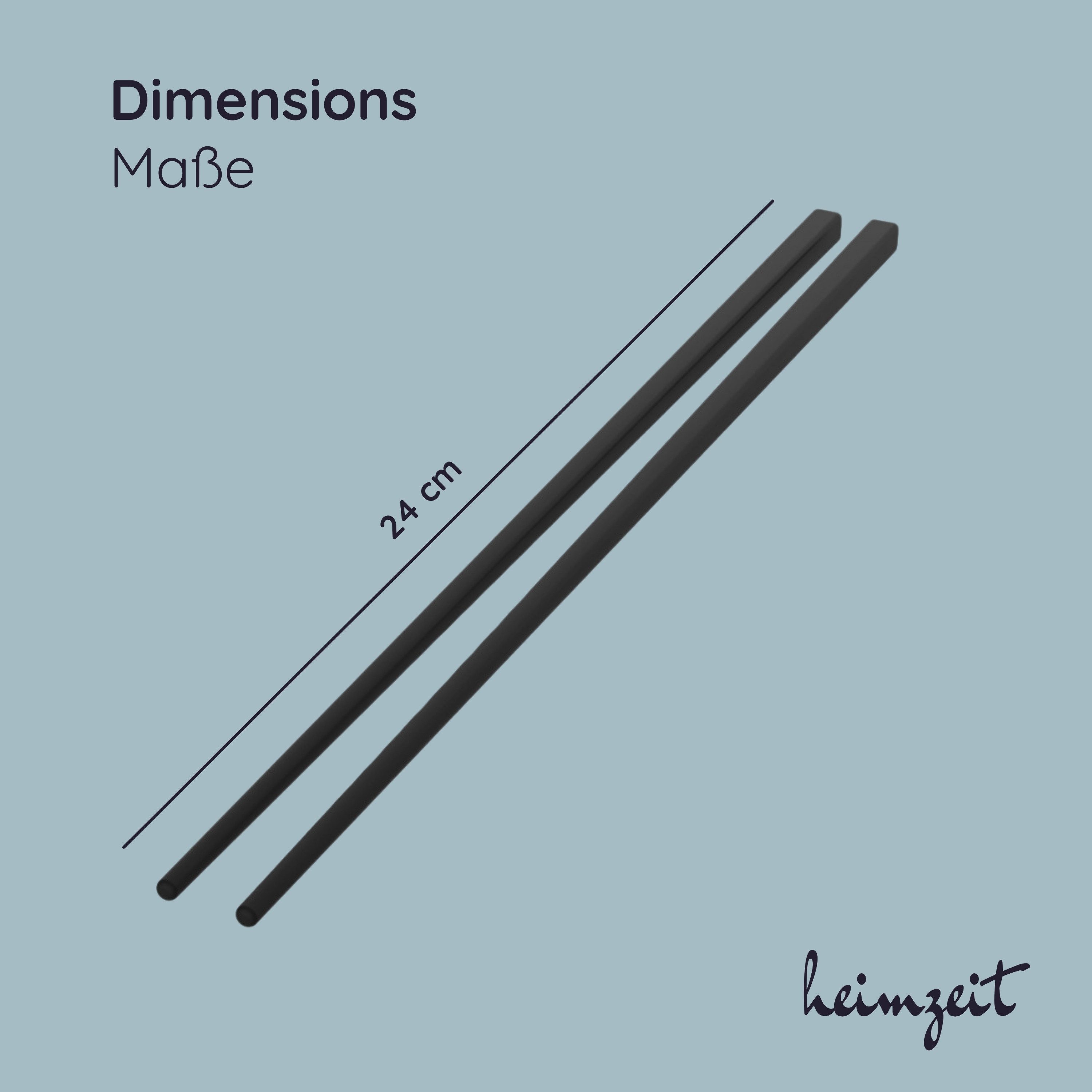 heimzeit Essstäbchen Chopsticks Sushi Stäbchen Fiberglas 5 Paar Schwarz, spülmaschinenfest und wiederverwendbar