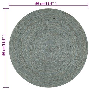 Teppich Handgefertigt Jute Rund 90 cm Olivgrün, furnicato, Runde