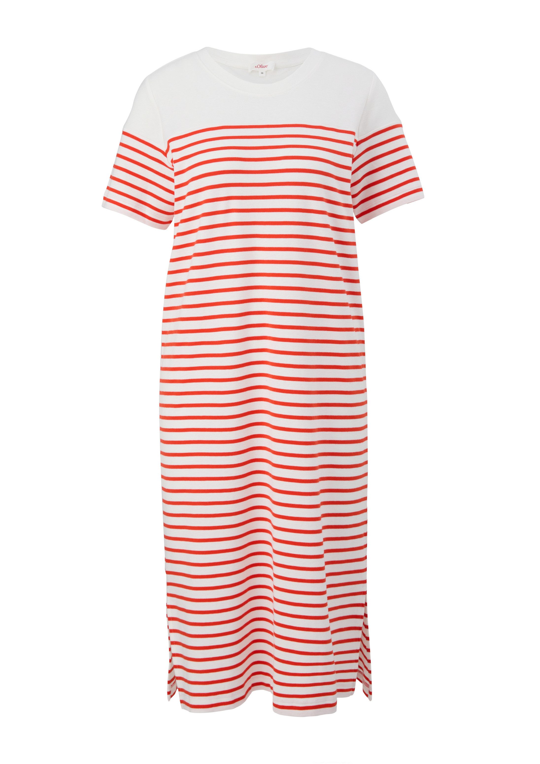 s.Oliver Minikleid Kleid T-Shirtkleid aus reiner Baumwolle