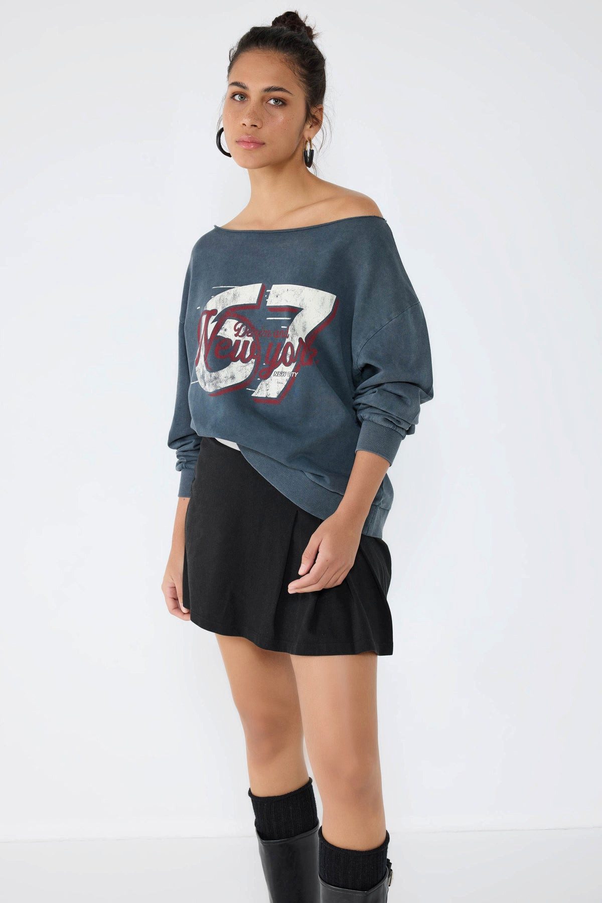 Kapuzensweatshirt Bedrucktes Sweatshirt