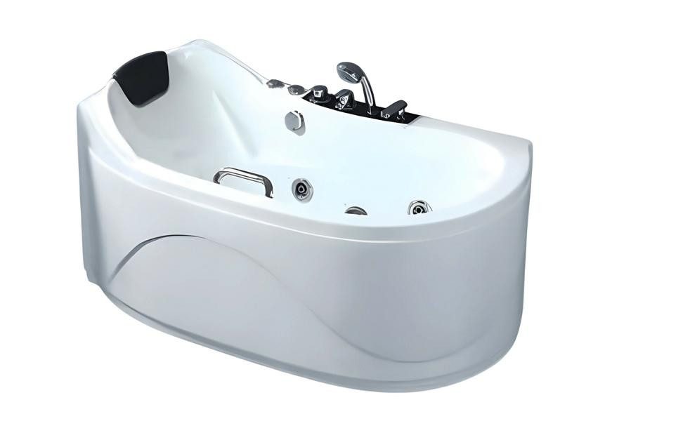 JVmoebel Whirlpool-Badewanne Whirlpool Hydromassagewanne 150x85 cm Weiß Acryl Sprudelbad, Made in Europe