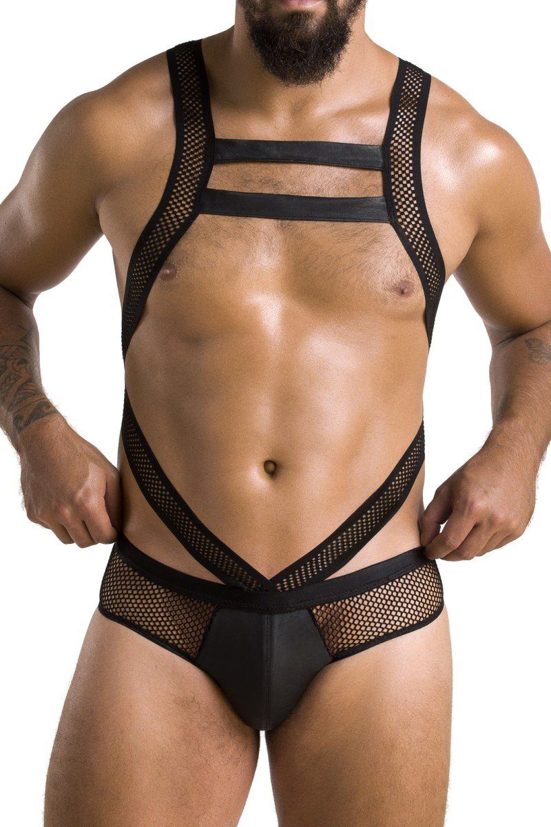 Passion Menswear Body in schwarz - 2XL/3XL