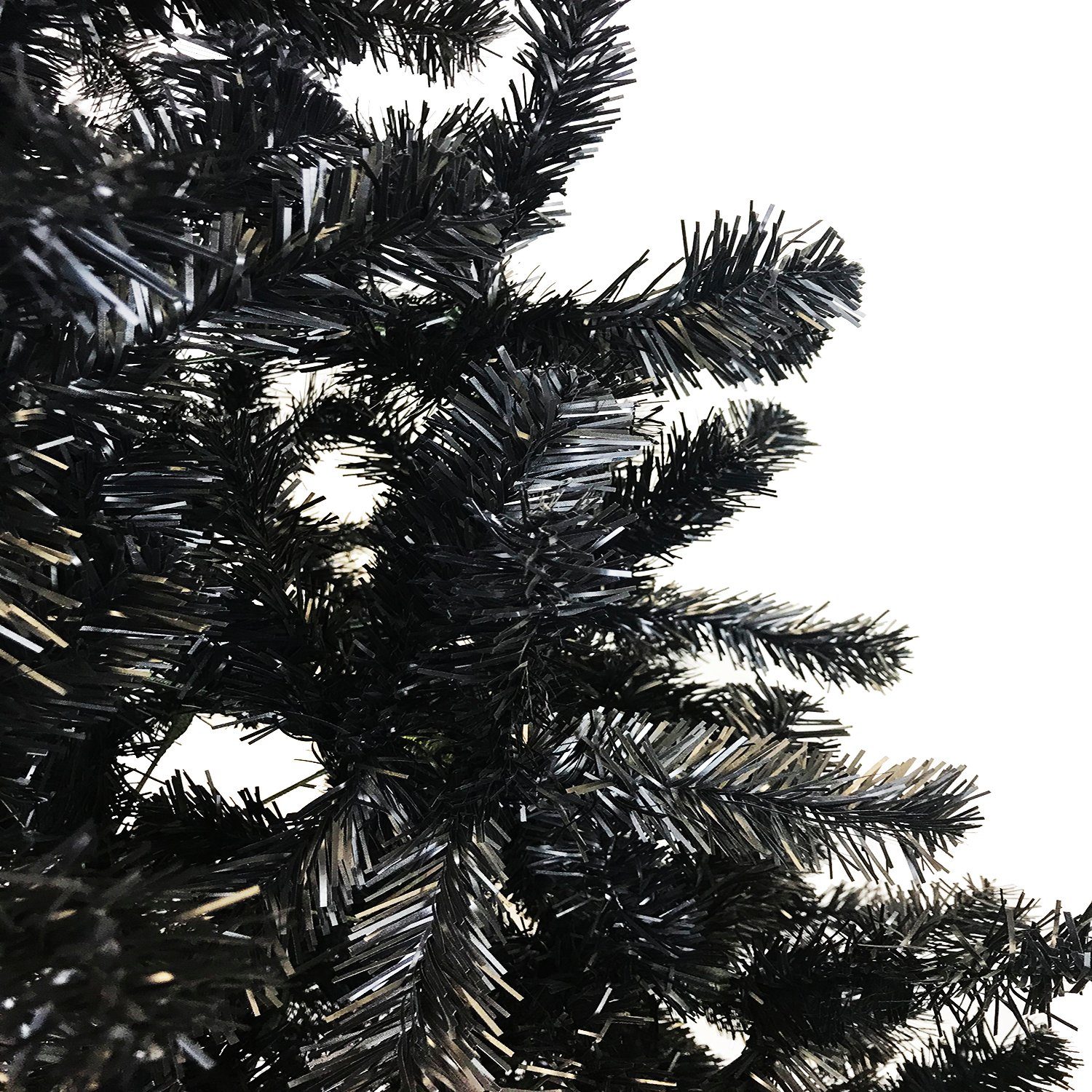 Mojawo Künstlicher Weihnachtsbaum Weihnachtsbaum 120 cm inkl Ständer Schwarz