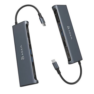 ADAM elements CASA HUB A03, 5-in-1 USB-C Multi-Port Adapter, Grau Adapter