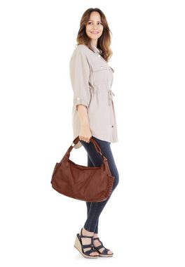 Samantha Look Henkeltasche, echt Leder, Made in Italy