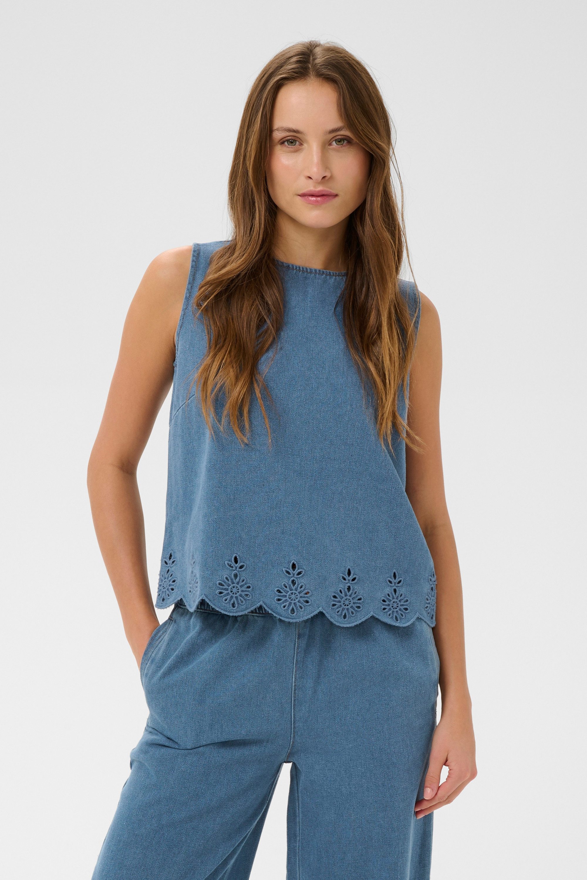 Saint Tropez Blusentop Ärmellose Bluse RozlynnSZ