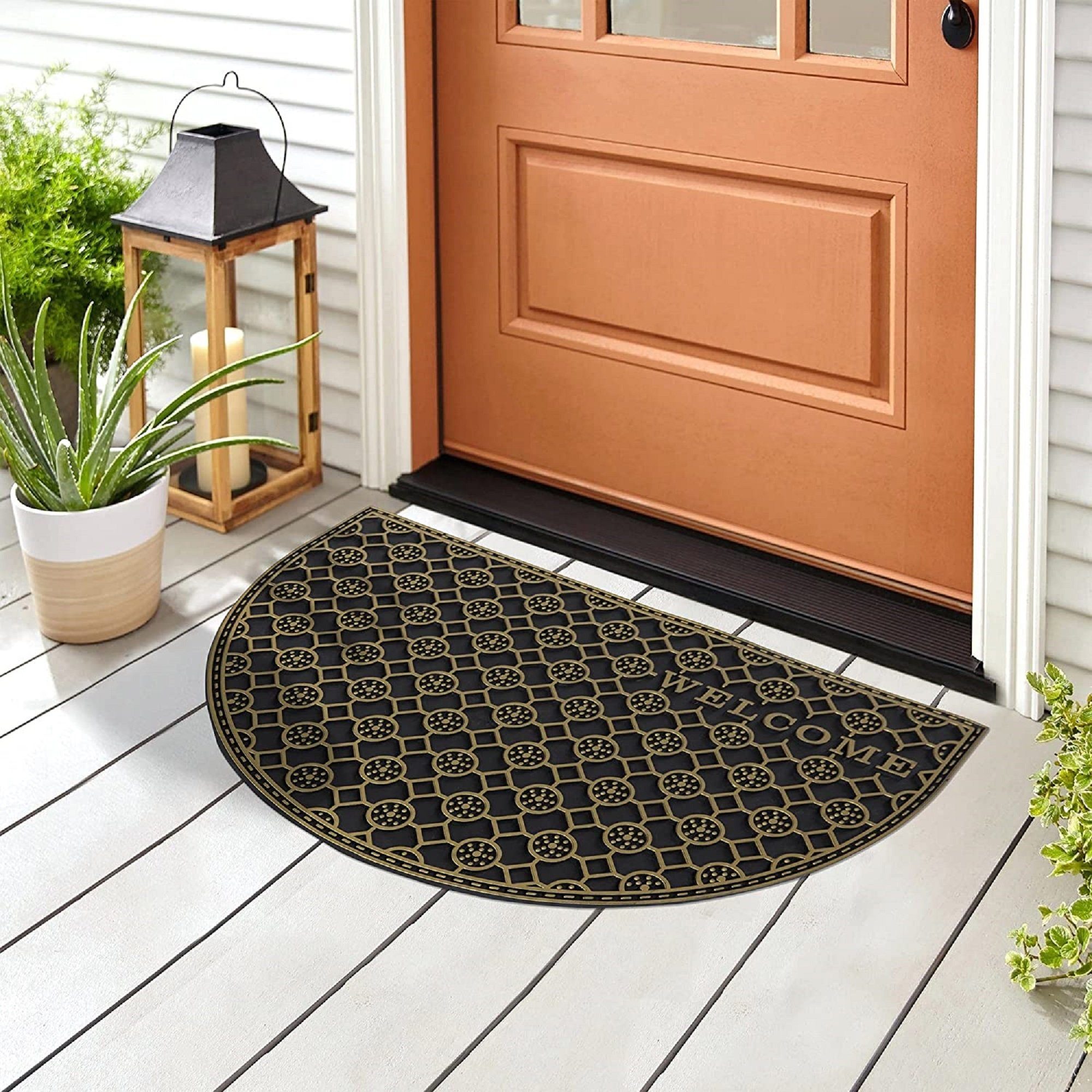 Nachhaltig, 45x70cm, Modern Haustür Fußmatte Fußmatte GM Nachhaltig Türmatte Einfarbig, Mehrfarbig Designmatte Floor, Gold Modern,
