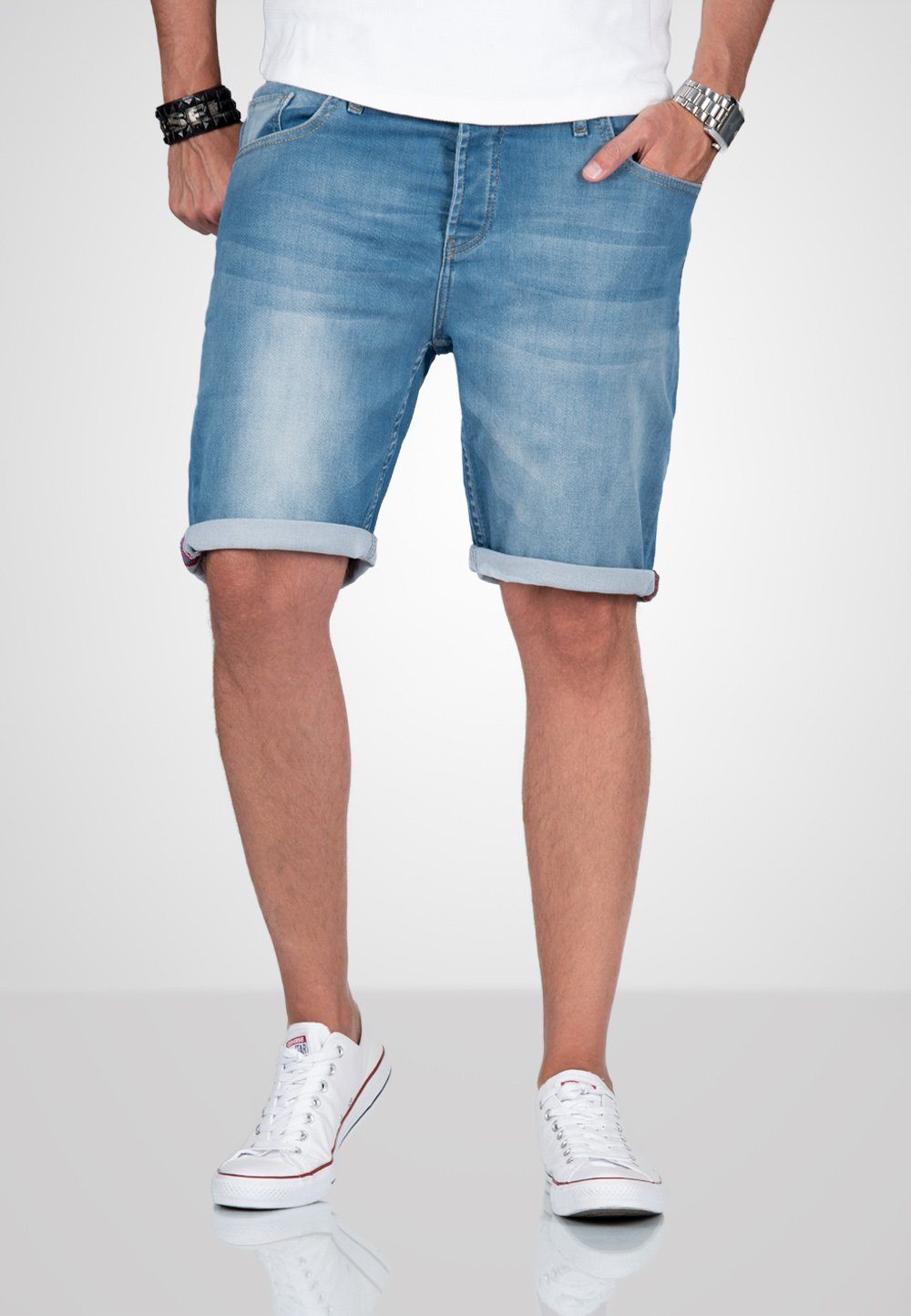 Alessandro Salvarini Shorts ASDomerikoo mit Knopfverschluss günstig online kaufen