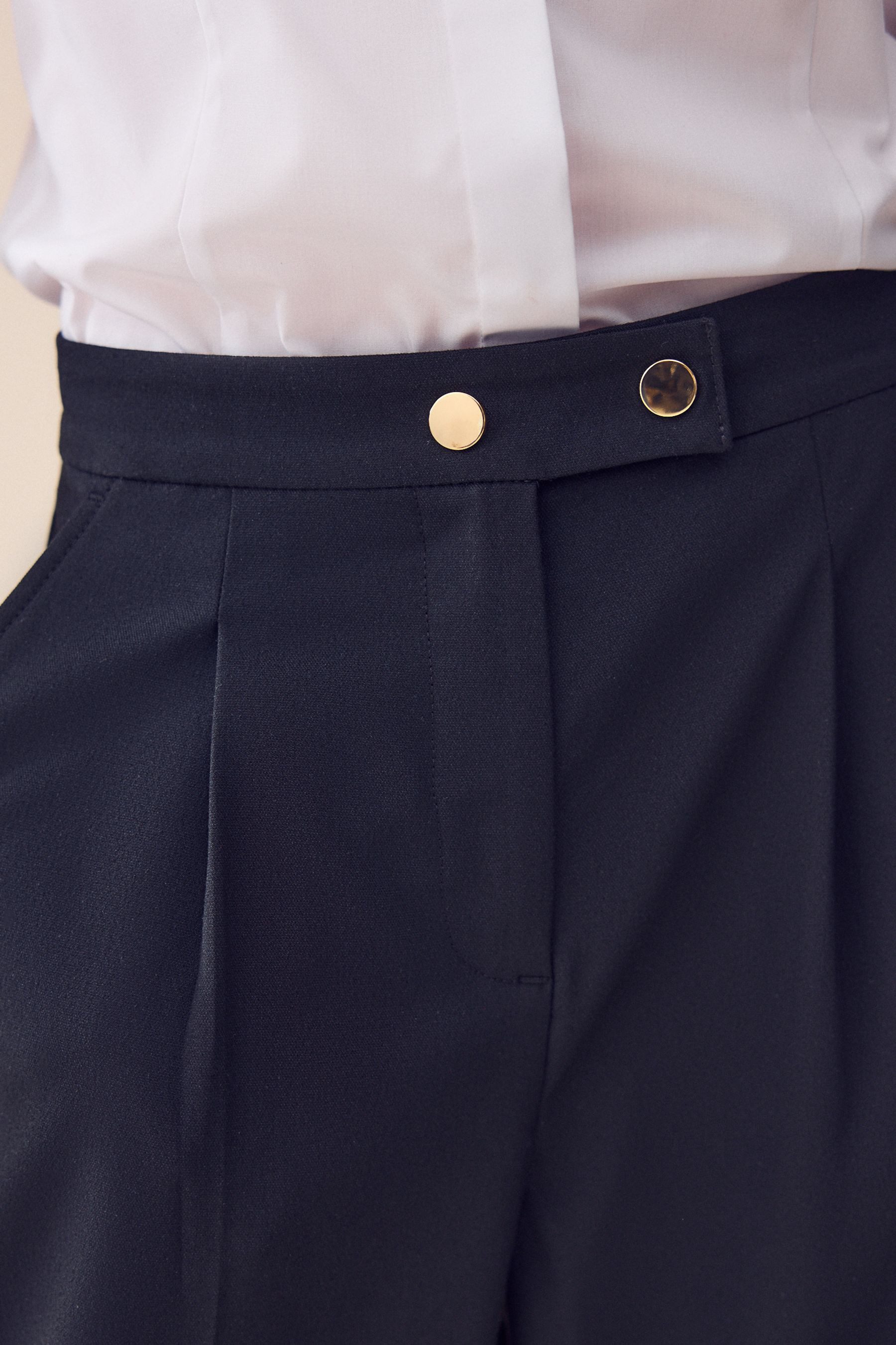 Next Palazzohose Kürzere Hose mit weitem Bein, Senior-Schulhose (1-tlg)